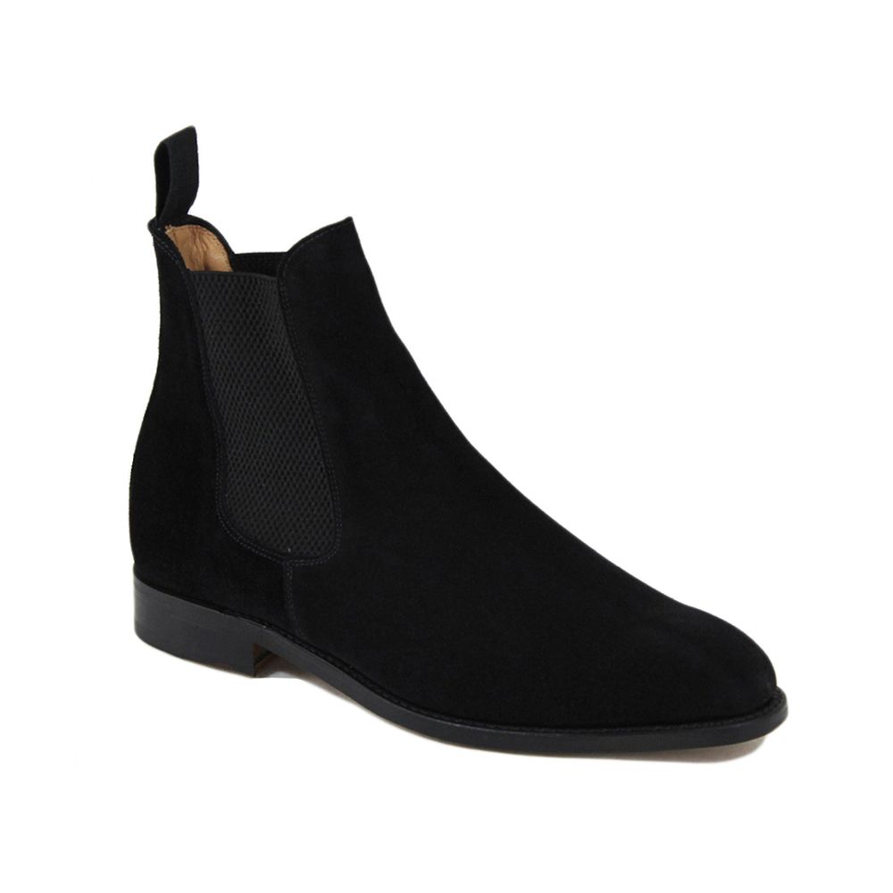 Sanders Marylebone Chelsea Boot in Black Suede.jpg