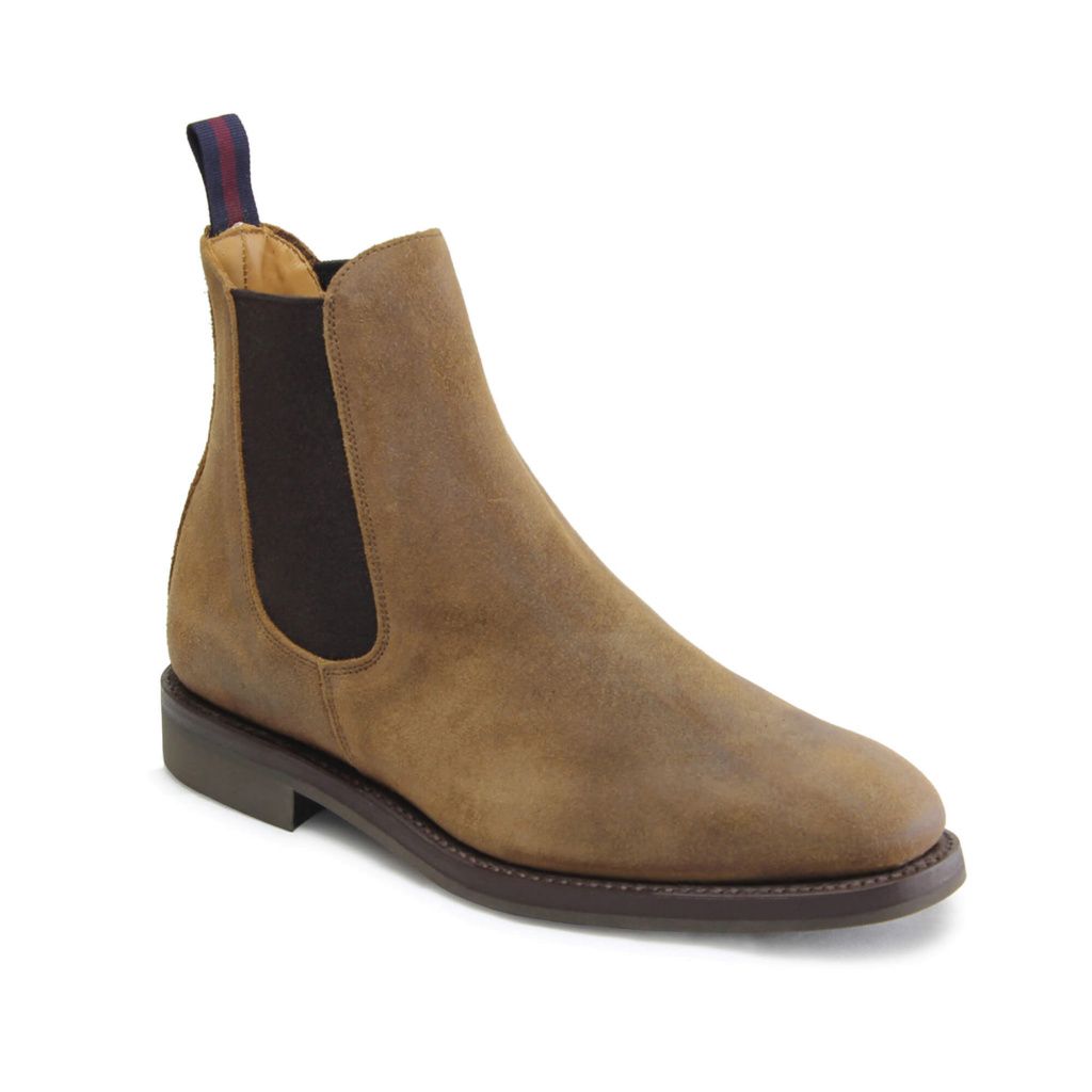 Sanders Liam Chelsea Boot in Snuff Waxed Suede.jpg