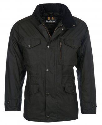 Barbour Sapper Waxed Jacket in Black