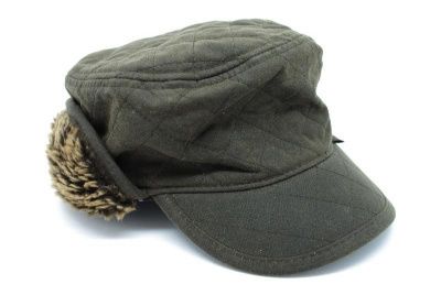Barbour Stanhope Trapper Waxed Hat in Olive