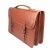 Tusting Wymington Briefcase In Tan Miret Bridle Leather