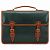 Tusting Harrold Wymington Leather Briefcase In Green And Tan