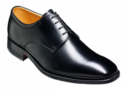 Barker Greenham Large Size Oxford Lace Up Shoe in Black