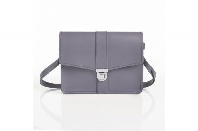Zatchels Stanford Shoulder Bag In Lilac Grey