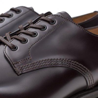 Sanders Military Style Derby Shoes 1128R in Burgundy