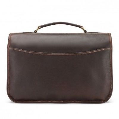 Tusting Clipper Leather Satchel In Sundance Floodlight