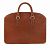 Tusting Henley Leather Zip-Top Briefcase In Tan Bridle