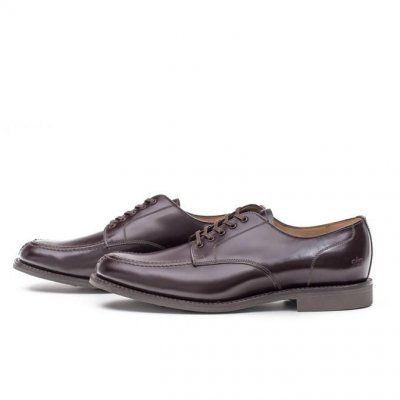 Sanders Military Style Derby Shoes 1130R in Burgundy