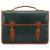 Tusting Harrold Wymington Leather Briefcase In Green And Tan