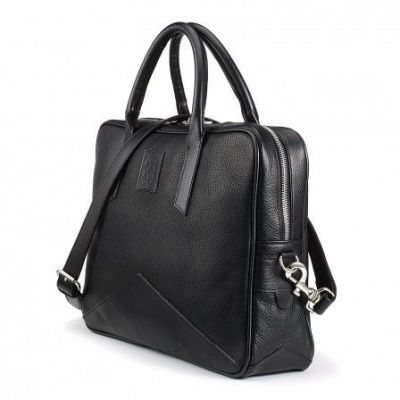 Tusting Langford Leather Briefcase In Black