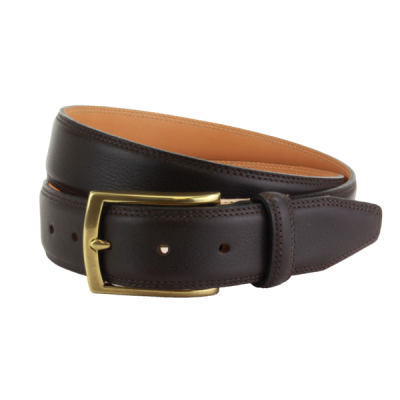 The British Belt Company Stanley Formal Leather Belt In Brown