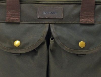 Barbour Waxed Longthorpe Laptop Bag in Olive